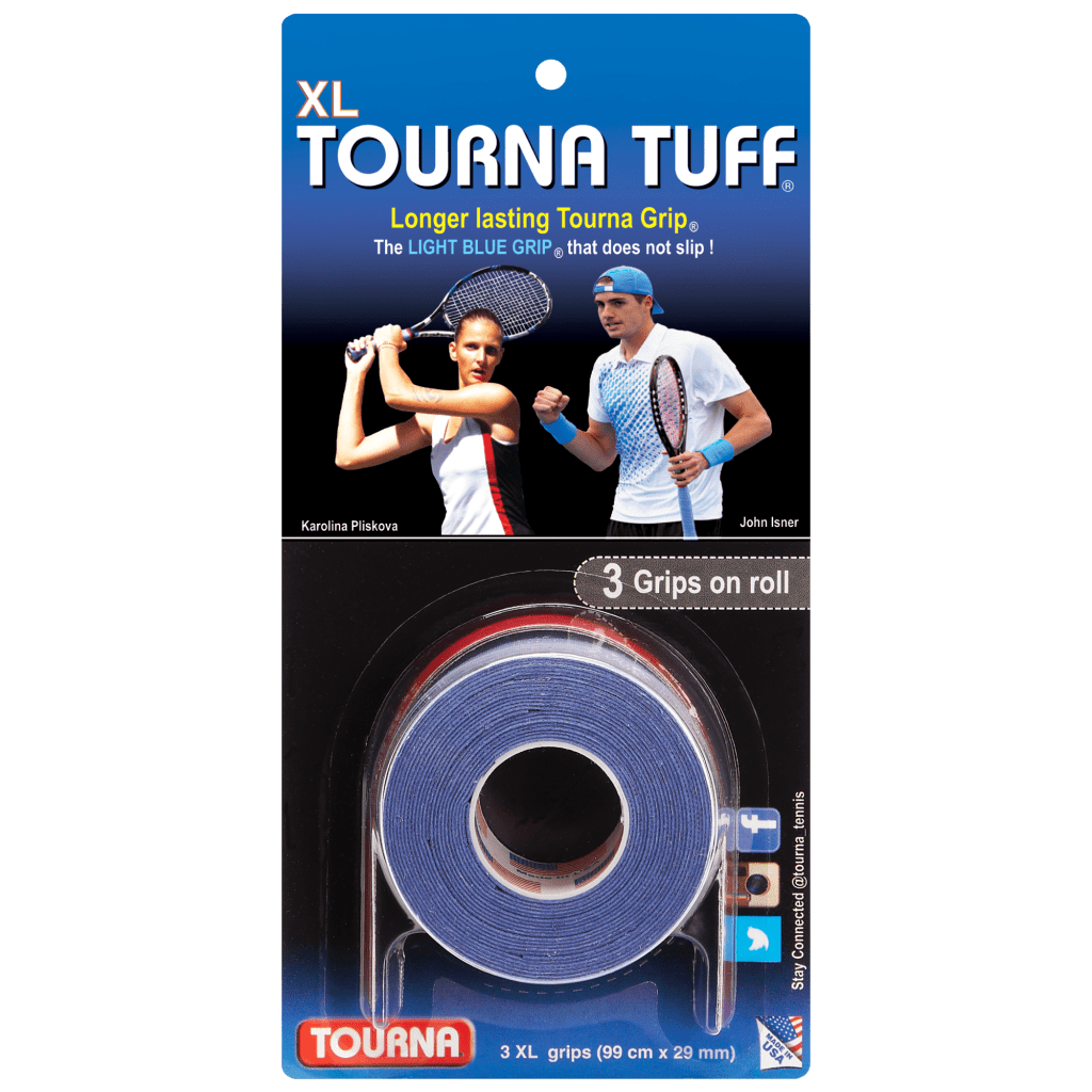 3 Roll Blue Tourna Grip Original XL Overgrip 